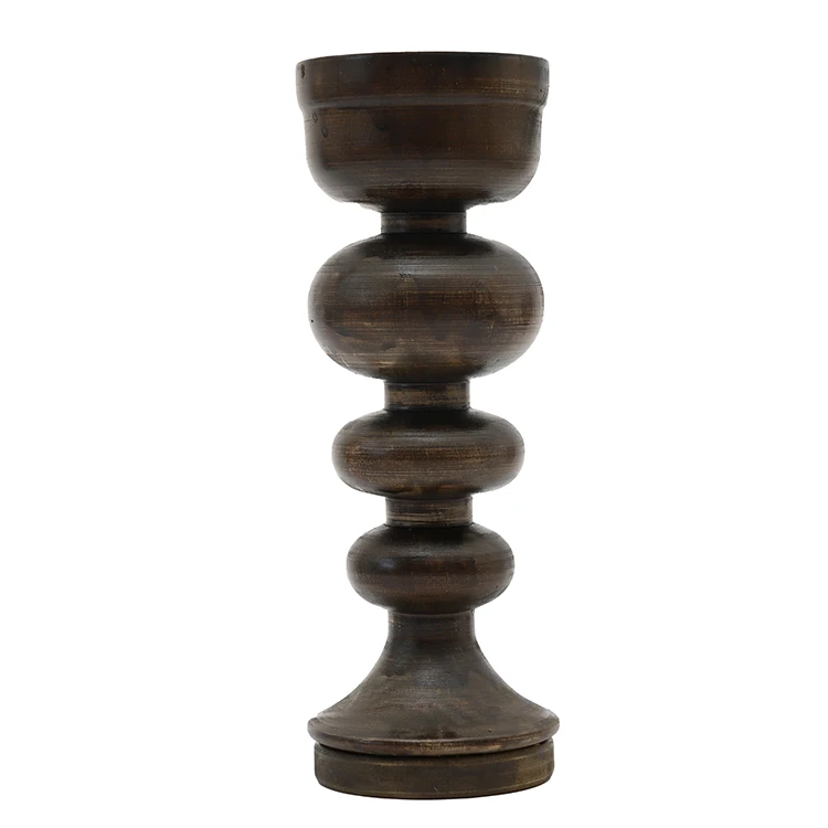 Candlestick Antique Design Eco-Friendly Wooden Candlestick Holder Vintage Candle Holder Candlestick Holder