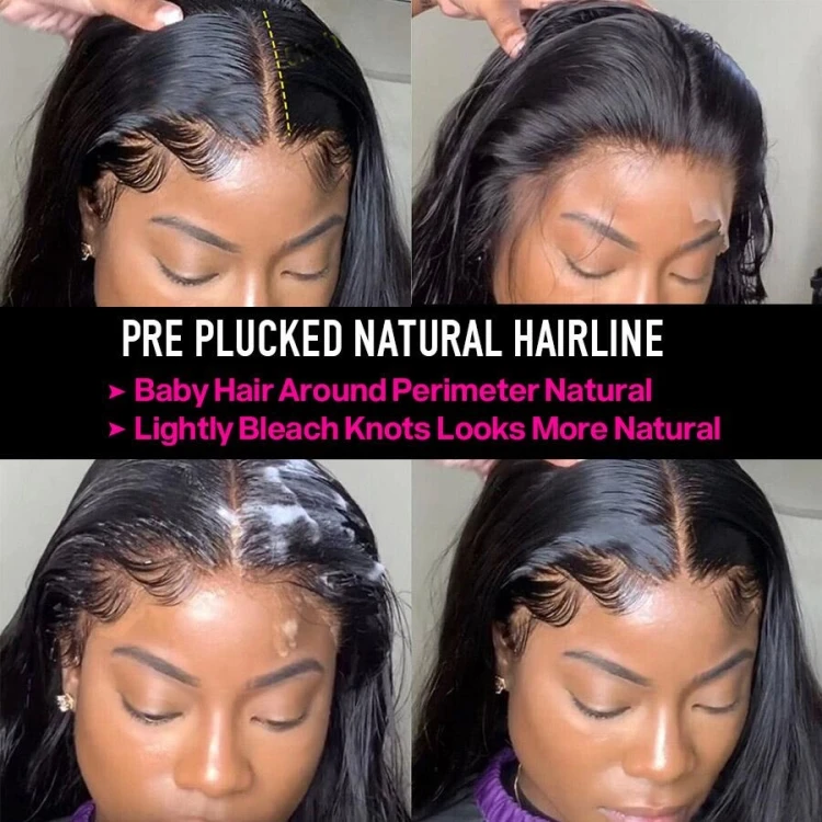 
Indian straight Wigs 13*4 HD transparent lace frontal human hair wigs 10-40 inch Human Hair closure Wigs Brazilian Hair 