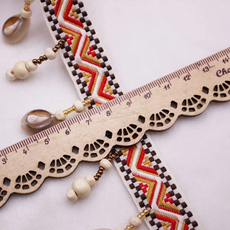 Commercial New Style National Style Ribbon Shell Nail Bead Lace DIY Clothing Accessories Lace