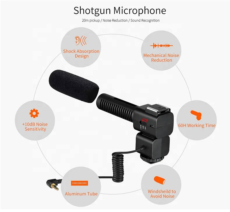 Microphone for Camcorder Camera Video Microphone for Nikon/Canon DV Camcorder DSLR Camera