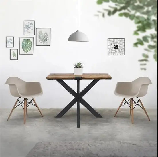 Table Legs Industrial Cast Iron Steel Frame X Shape Desk Office Bench Dinning Coffee Dining Furniture Metal Table Legs For Table