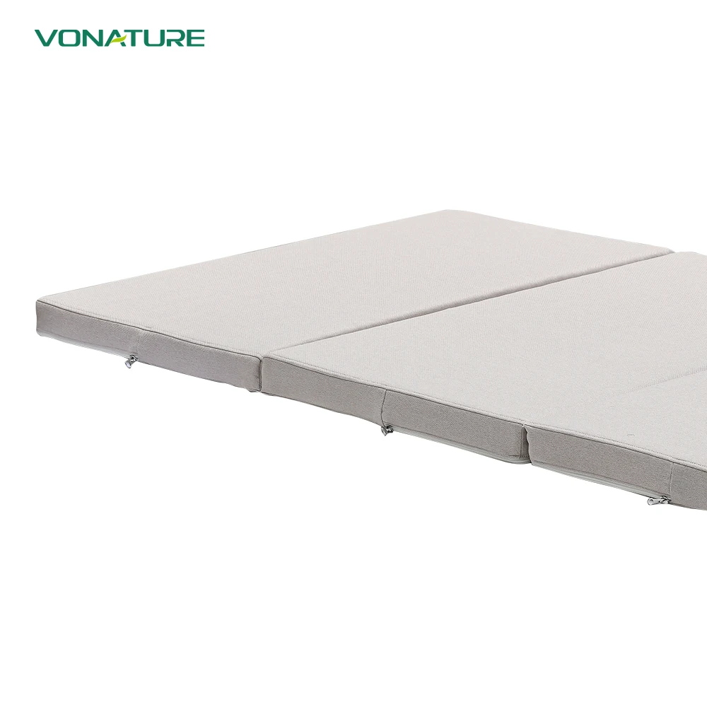3 Foldable Topper Floor Mattress Home Bed Folding Washable Mattress with Cover
