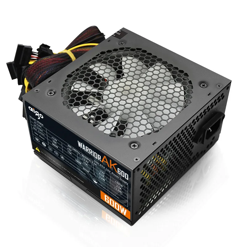 Блок питания Aigo 600 Вт для ПК компьютерная импульсная установка 8 GPU ATX Pico PSU 12 В 6 + 2 контакта источник в