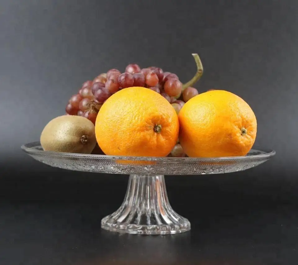 Good Quality Glass Dinner Plate Glassware Food Container Plate Sets With Painting