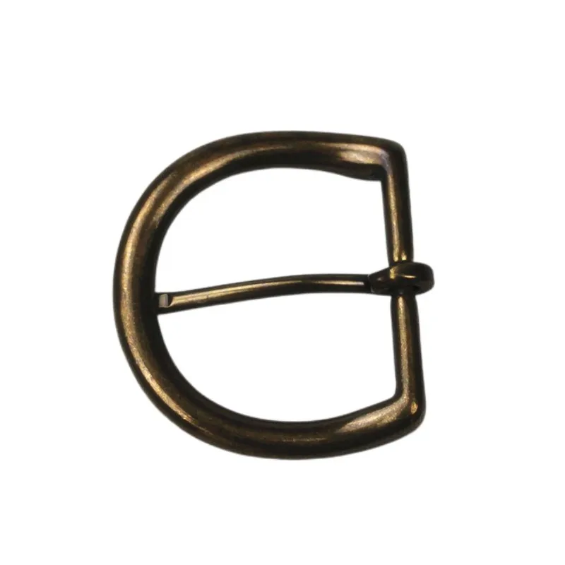 New 2021  40MM single pin buckle Half-round buckle antique brass finish zinc alloy belt buckle