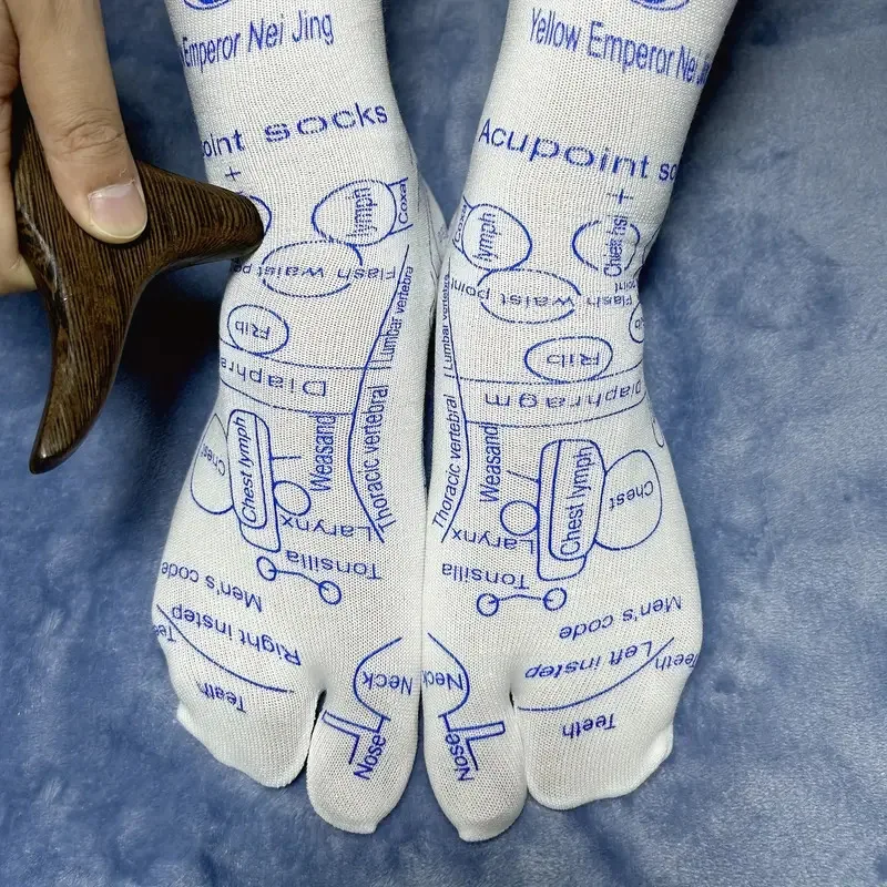 Digital Acupuncture Points Socks Warp Socks Magical Meridian Socks English Version Healthy and Interesting