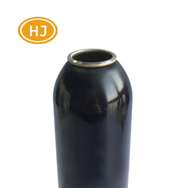 
50/100/150/200/250/500 ml Black Color Empty Custom Packaging Container Aerosol Actuator Aluminium Spray Empty Deodorant Bottles 