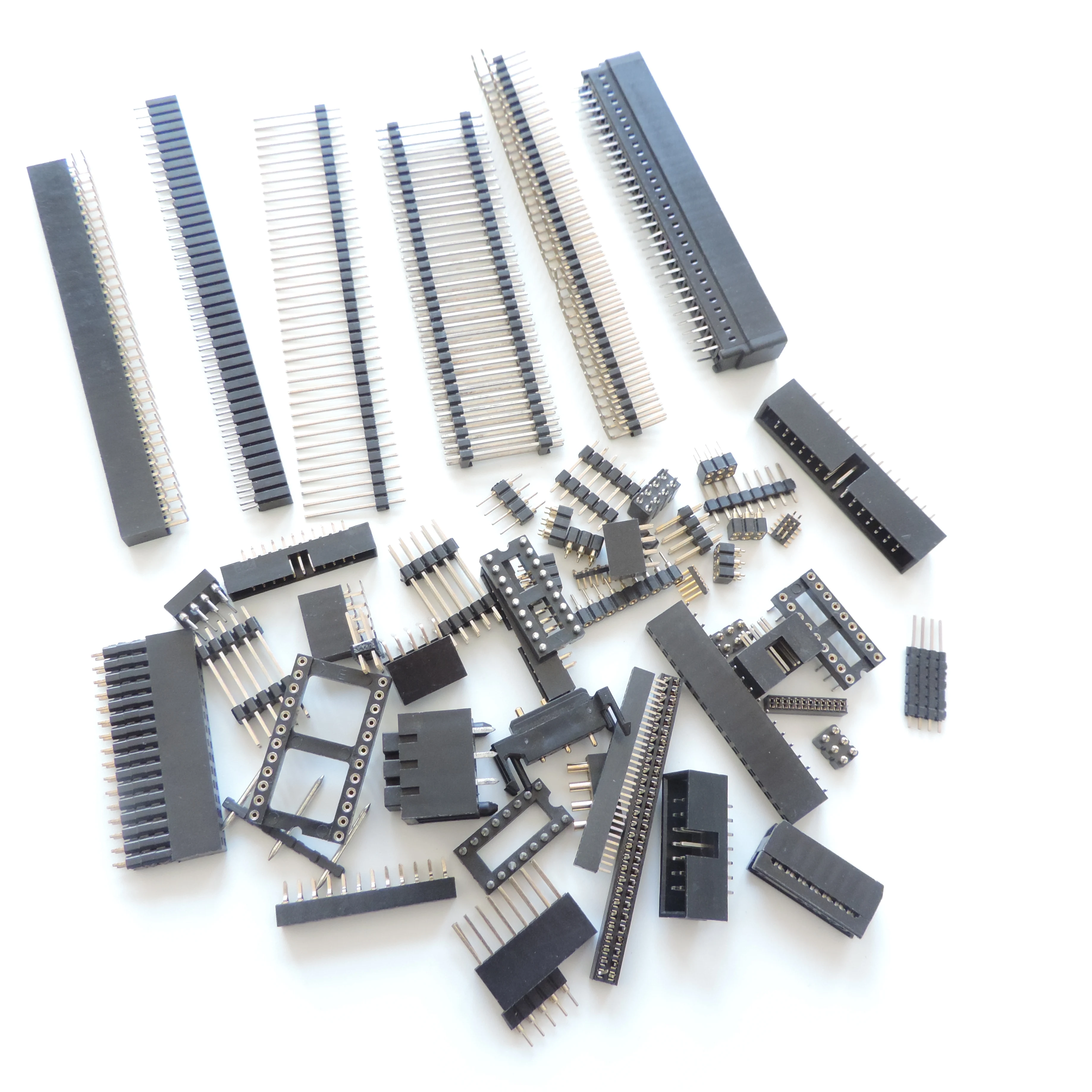 Заводской индивидуальный штыревой разъем с 1 на 40 контактов 2,54/2,0/1,27 мм, шаг 2,54, Однорядный двухрядный разъем PCB, штыревой разъем, соединитель