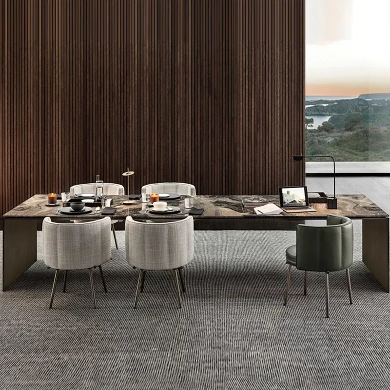 Japanese Style Dining Tables Set Dining Room 12 People Onxy Stone Table Set