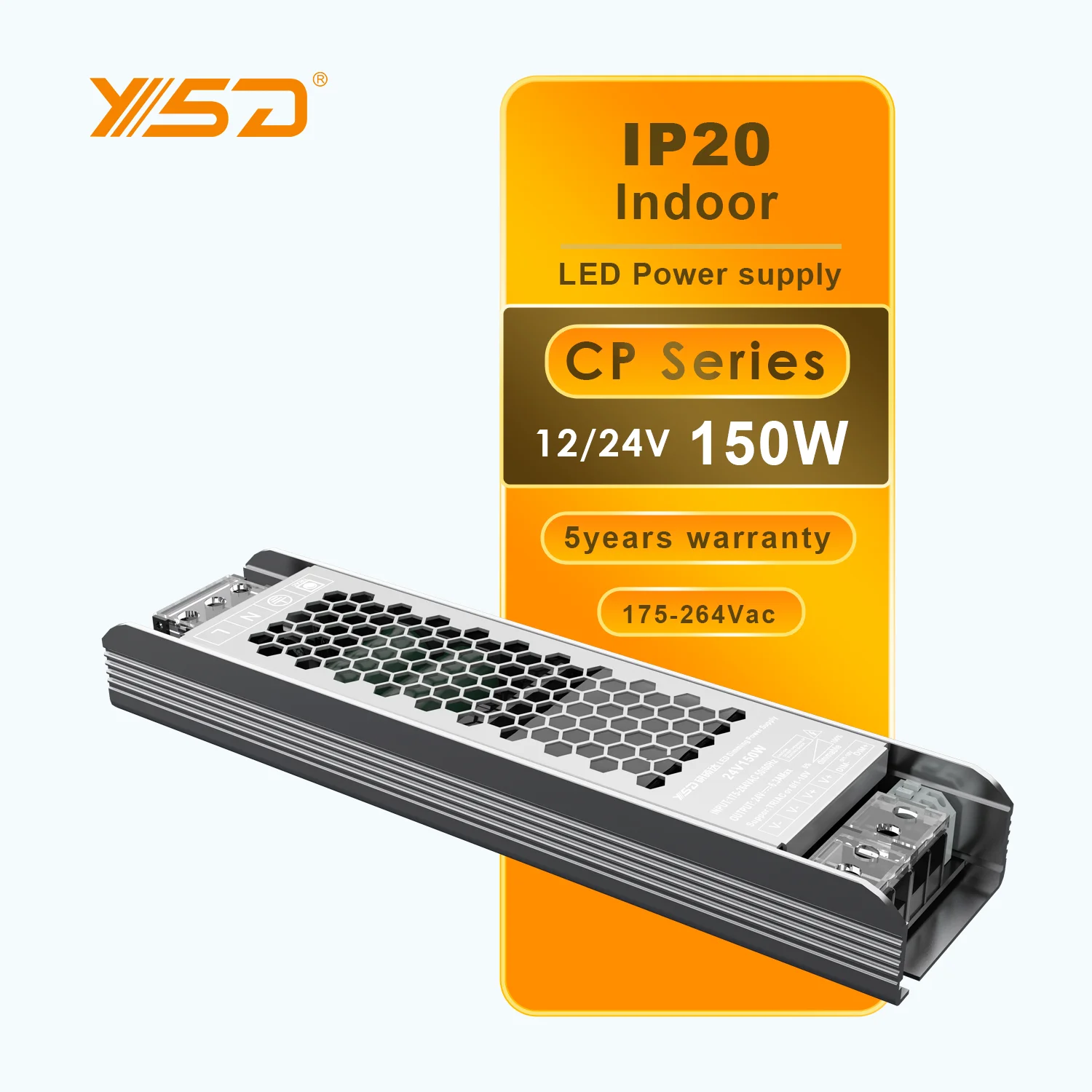 5 Years Warranty Triac Dimmable Led Power Supply 150w Dc  24v 12v Led Driver For Led Light 60w 100w 150w 200w 300w