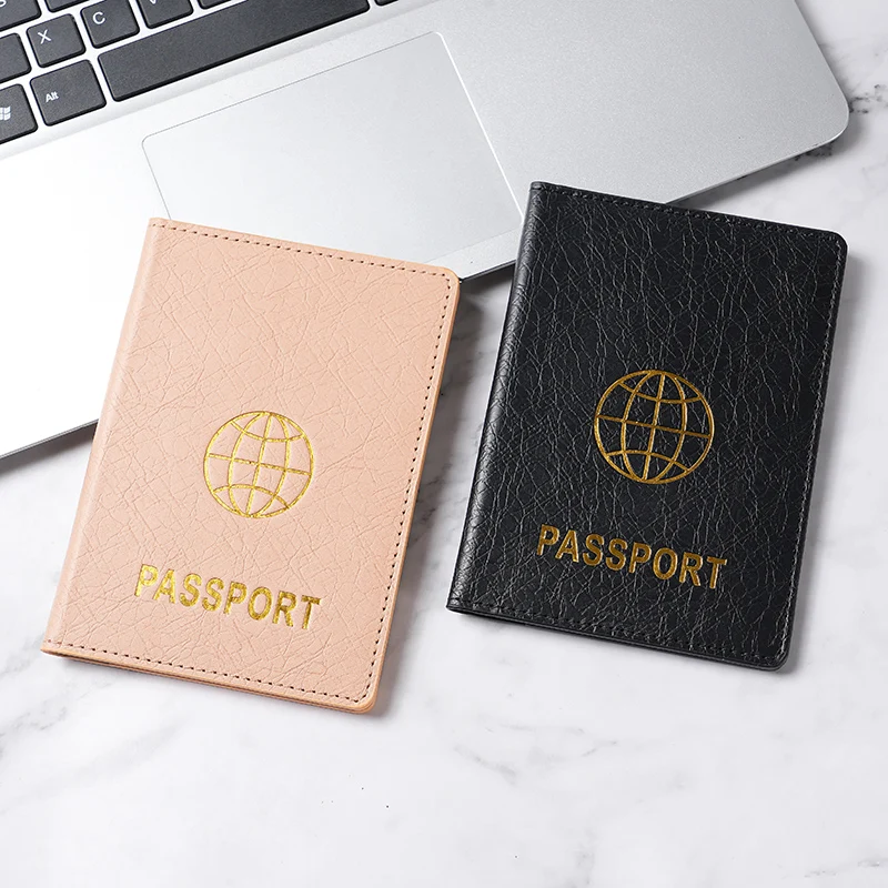 Paper Leather Candy Certificate Passport Holder Wallet Men Passport Case Cover With Logo For Passport Protection