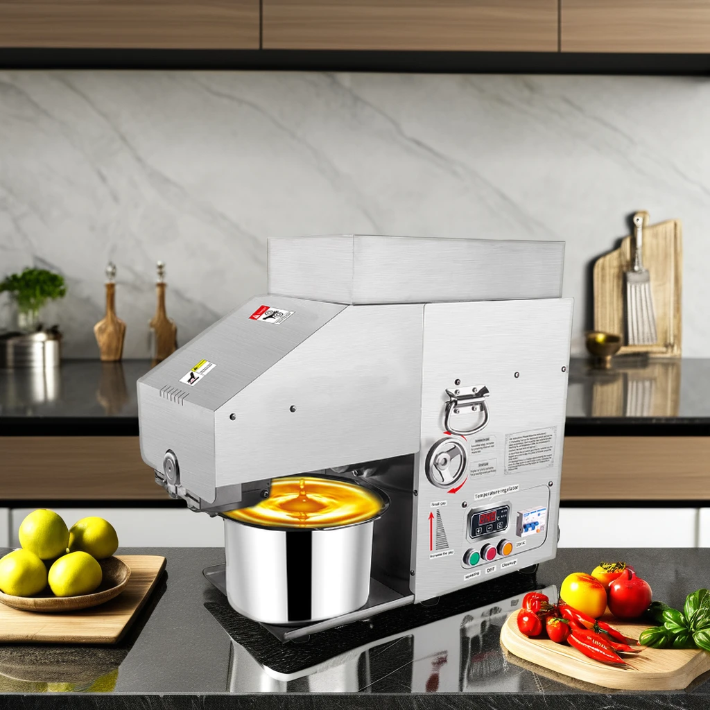 MJ 1100W Mini Commercial Oil Presser Small Home use Coconut Palm Walnut Peanut Sesame Sunflower Screw Oil Press Machine 10 kg/h