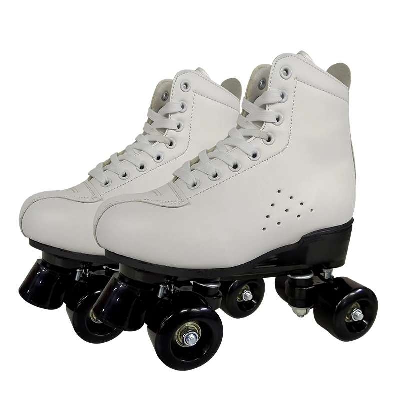 
Hot Selling Good Quality Double Row Leather Cheap Roller Skate Shoes 