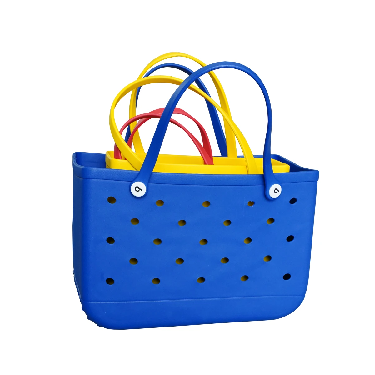 2024 Hot Sale Fashion Travel Summer Rubber Shoulder Waterproof Eva Plastic Handbag EVA Basket Beach Silicone Bogg Tote Bag