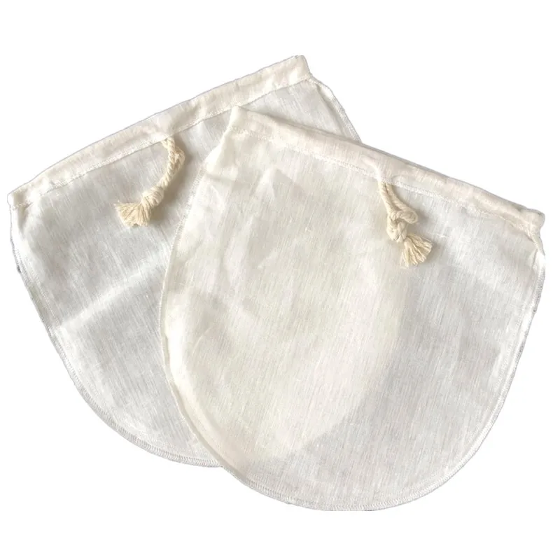 Unbleached Organic Cotton Residue-free Soy Milk Filter Bag Super Dense Fruit And Vegetable Juice Wine Bag Wine Pomace Filters