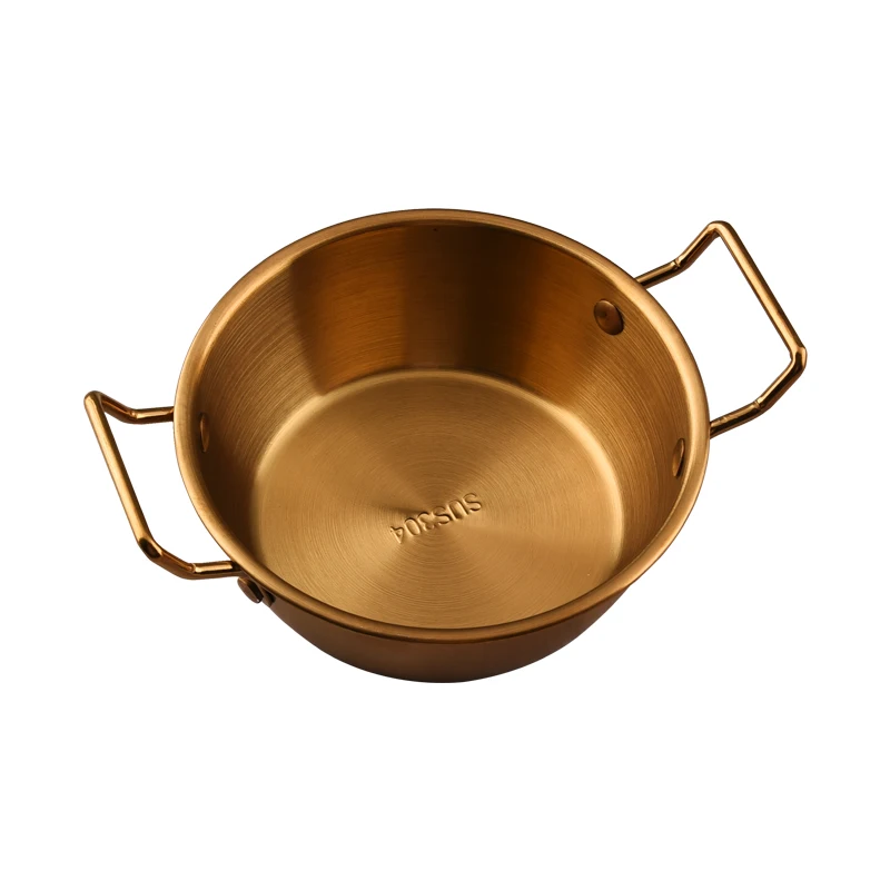 Cheap Wholesale 304 Korean Style Stainless Steel Golden/silver Restaurant Snack Sauce Bowl