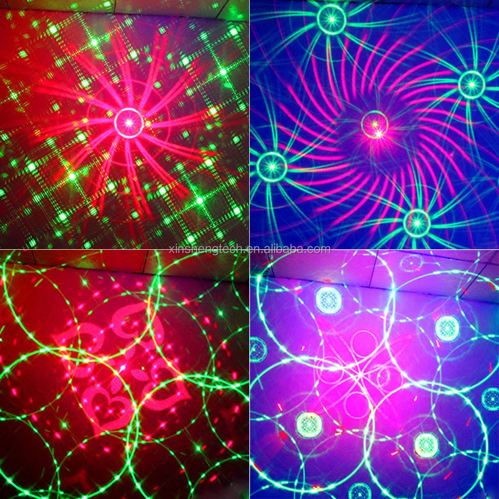Mounted Ceiling Multicolor  DJ Laser Christmas Room Decoration Led Snowflake Disco Lights for Night Club Party Wedding KTV Lamp