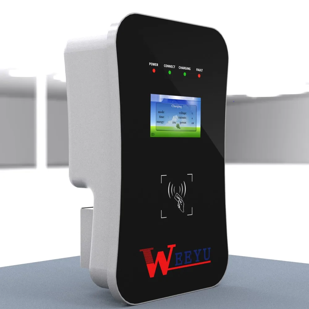 WEEYU 32a Iec62196 2 Европейский стандарт AC EV wallbox зарядная станция с кабелем 5 м для домашней зарядки