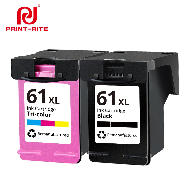 Чернильный картридж с печатным Rite 61 61xl совместимый чернильным картриджем HP цвет и черный для цветного hp 1000 1010 1050 1510 2050 принтера