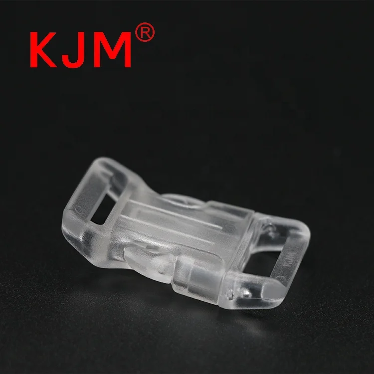 Customized Transparent Clear Side Release Buckle with Lock for Pet Collar