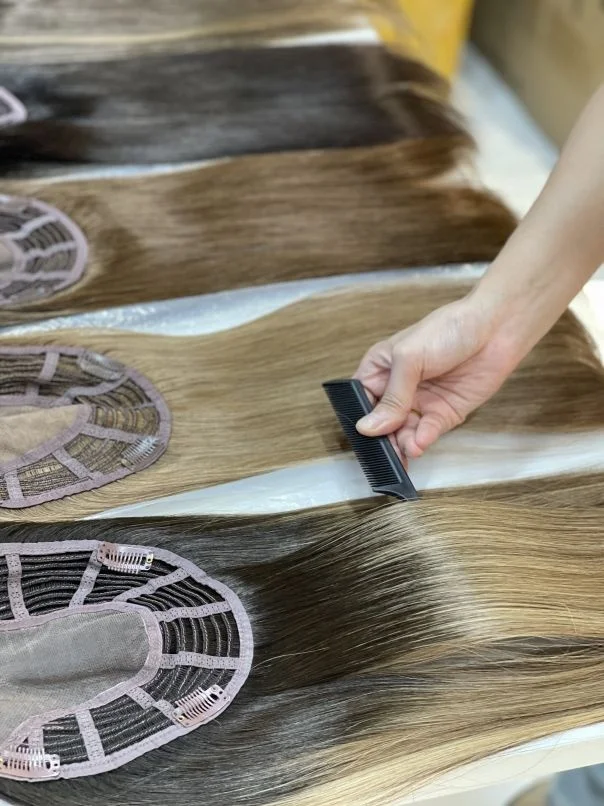 2024 SHY Hot Sale Fine Mono Lace Front Swiss Lace 6*7 Size 16 Inches Mono Hair Patch Toppers For Women