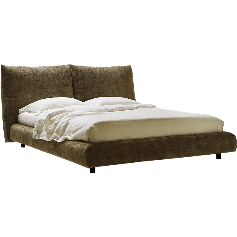 Nordic style high quality furniture luxury high fabric 1.5m king size bed modern double up-holstered bed for bedroom