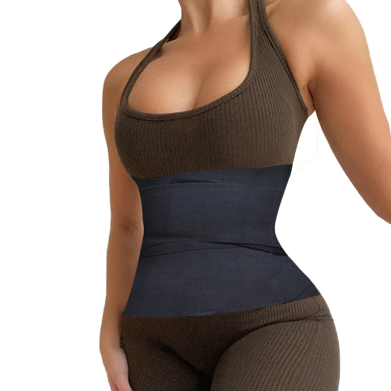 Miket New Arrival Breathable Elastic Belly Wrap Shaper Abdominal Wrap Flat Tummy Belt Extendable Waist Trainer