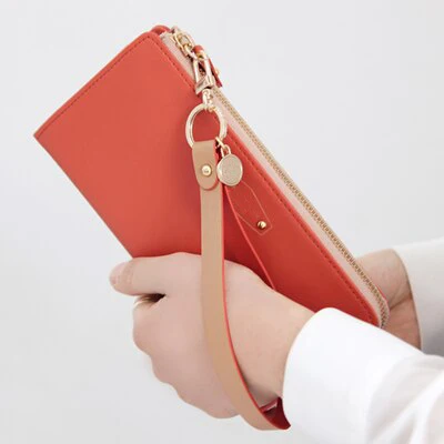 luxury leather keychain camera wrist wallet hand straps