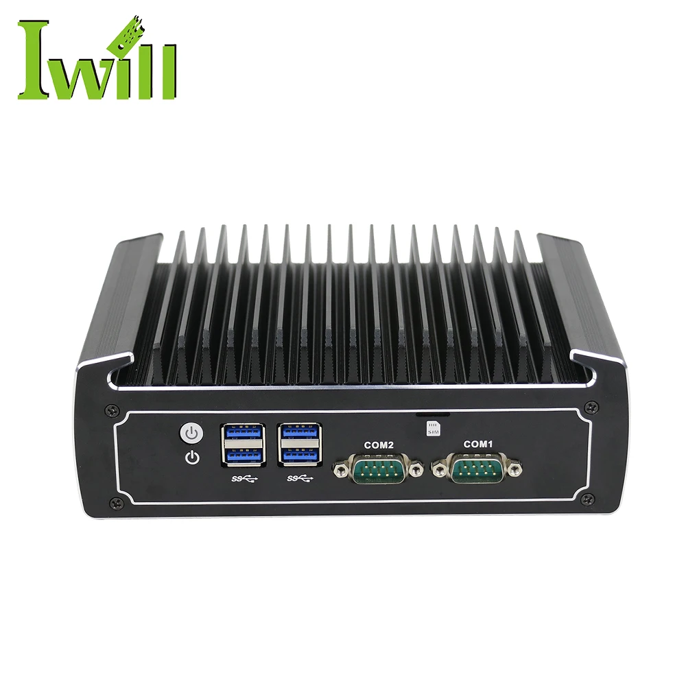 Высококачественный безвентиляторный мини-ПК 10-го поколения i3 i5 с 2 * COM RS232/485 поддержка мини-ПК 1 * DDR4 32 ГБ