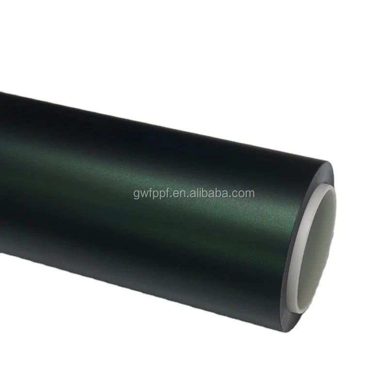 GWF Manufacturer TPU Satin Olive Green Color ppf film anti scratch self healing car paint protection film strong glue adhesive