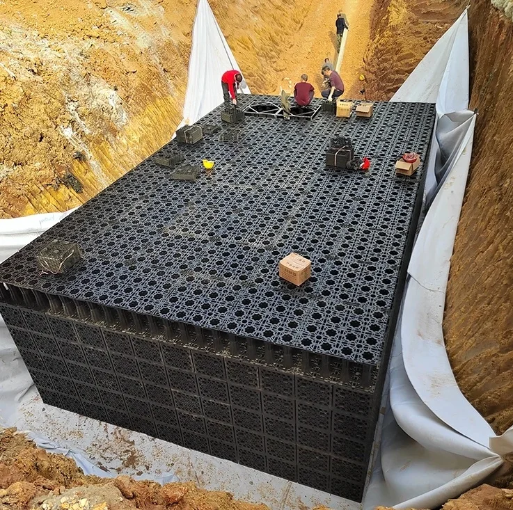 Interlocking Underground Stormwater Detention Tank/ Rainwater Management System Module/ Car Parking Lot Runoff Drainage Crate