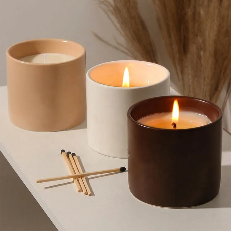 Ceramic Scent Candles Manufacturers Soy Wax Fragrance Candle Private Custom Logo Luxury for Home Decoration SCH Candles Holiday