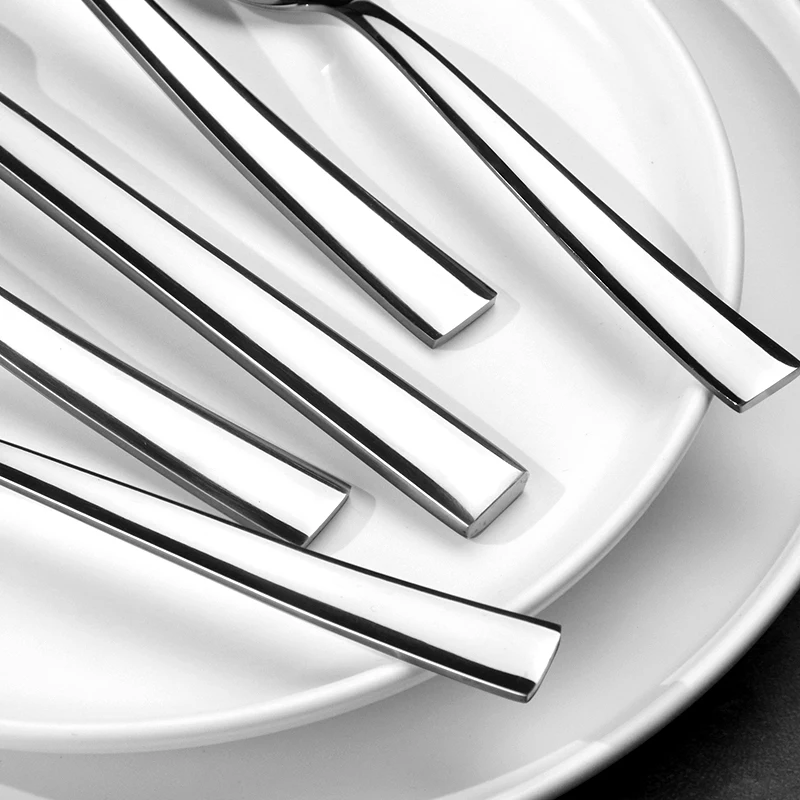 Premium Mirror Polished Inox Silver Flatware Hotel Knife Spoon Fork Cutlery Set Stainless Steel