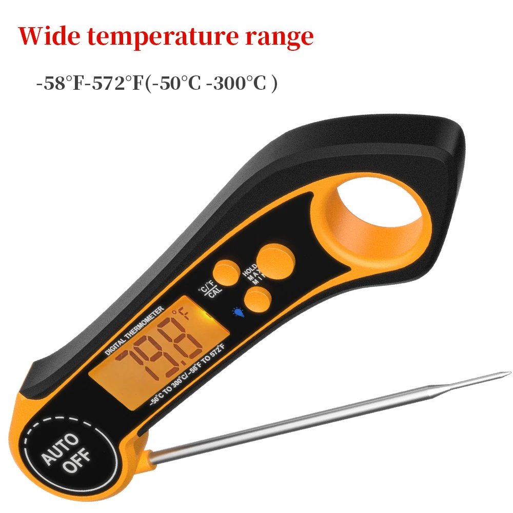Smart Digital Instant Read Barbecue Cooking Coffee Milk Liquid Thermometer Turkey Meat food BBQ Thermometer With Foldable Probe