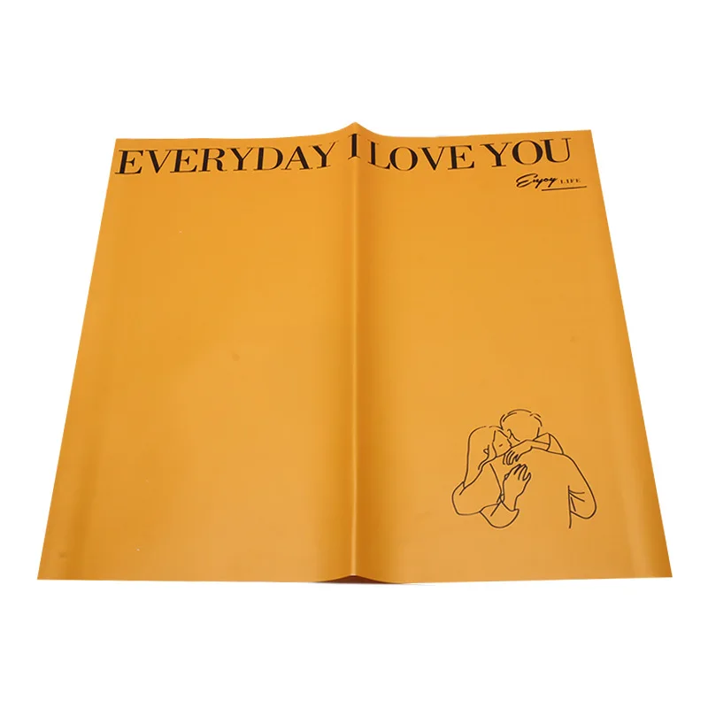 Factory wholesale luxury Valentine flower wrapping paper matte film gift bouquet wrapping paper
