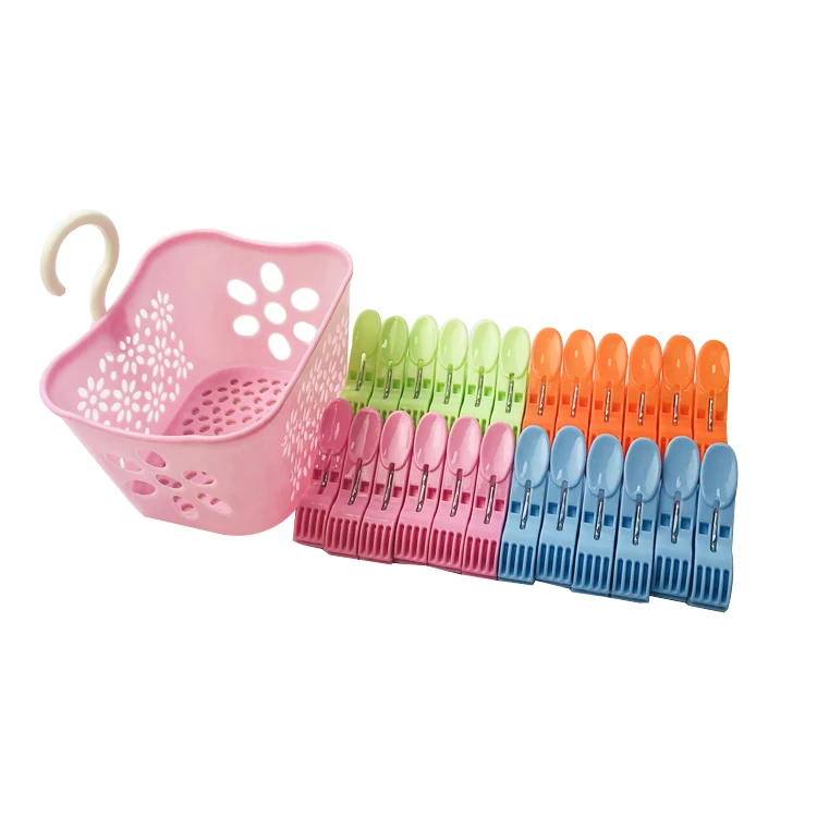 Plastic Clothespins Durable Clothes Pegs With Baskets