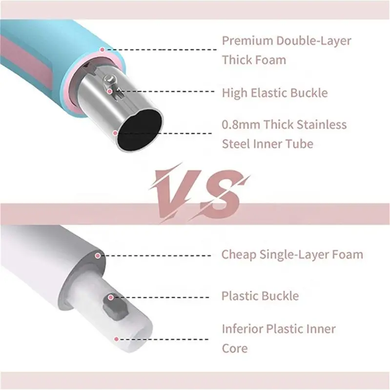 High Quality Fitness Hoop 6 Sections Stainless Steel Foam Detachable Hula Ring Weighted Sports Hoops