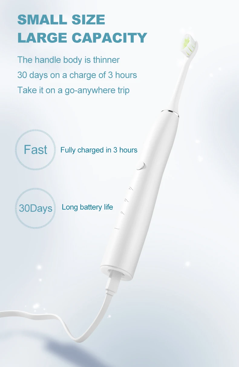 Wholesale USB Fast Charge Rechargeable 4 Heads Luxury Health Sonic Smart Electric Toothbrush for Adults