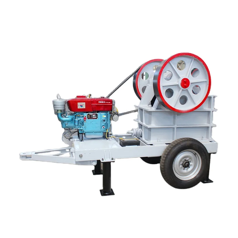 Low invest save labor mobile type small diesel engines jaw crusher