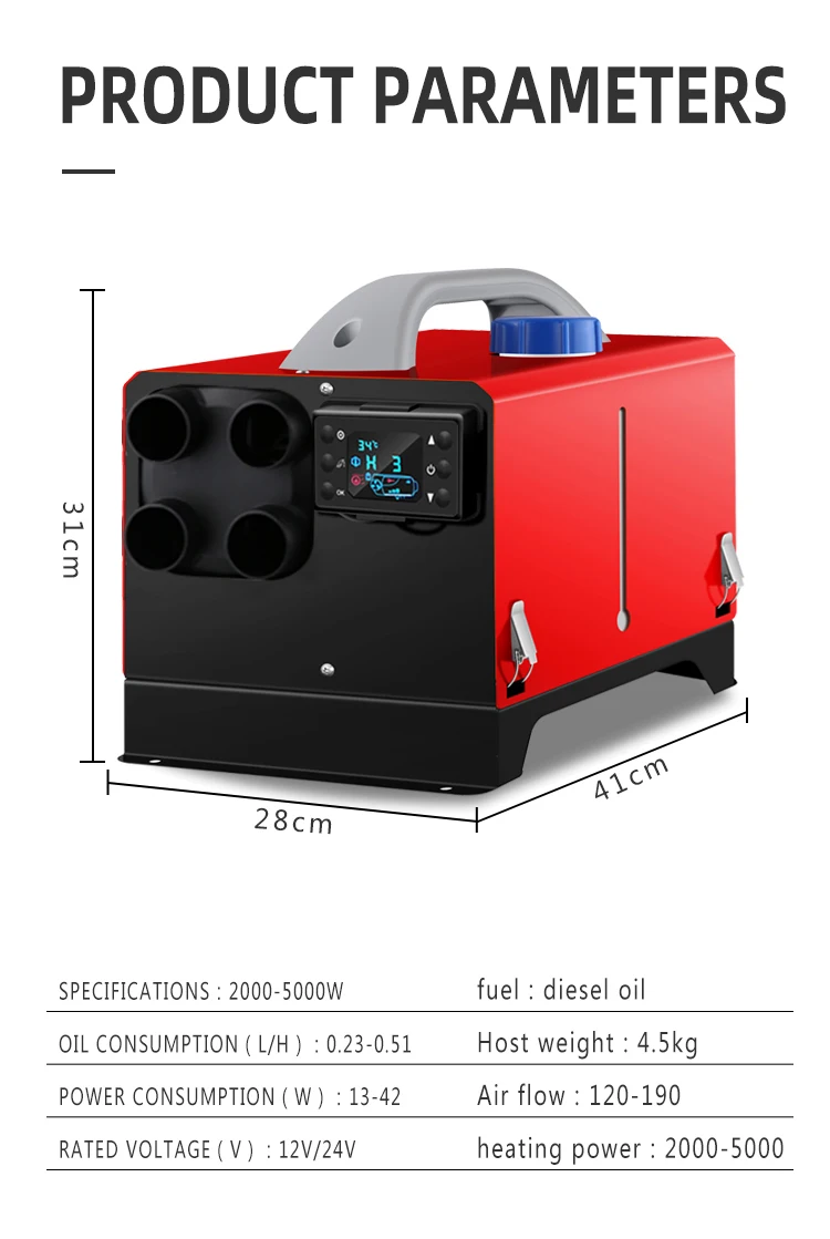 for cars, saloon cars, trucks, boats, tents, caravans and railway vehicles LCD display 8kw4kw webasto diesel heater