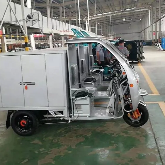Front roof closed transport box electric tricycle tuk tuk
