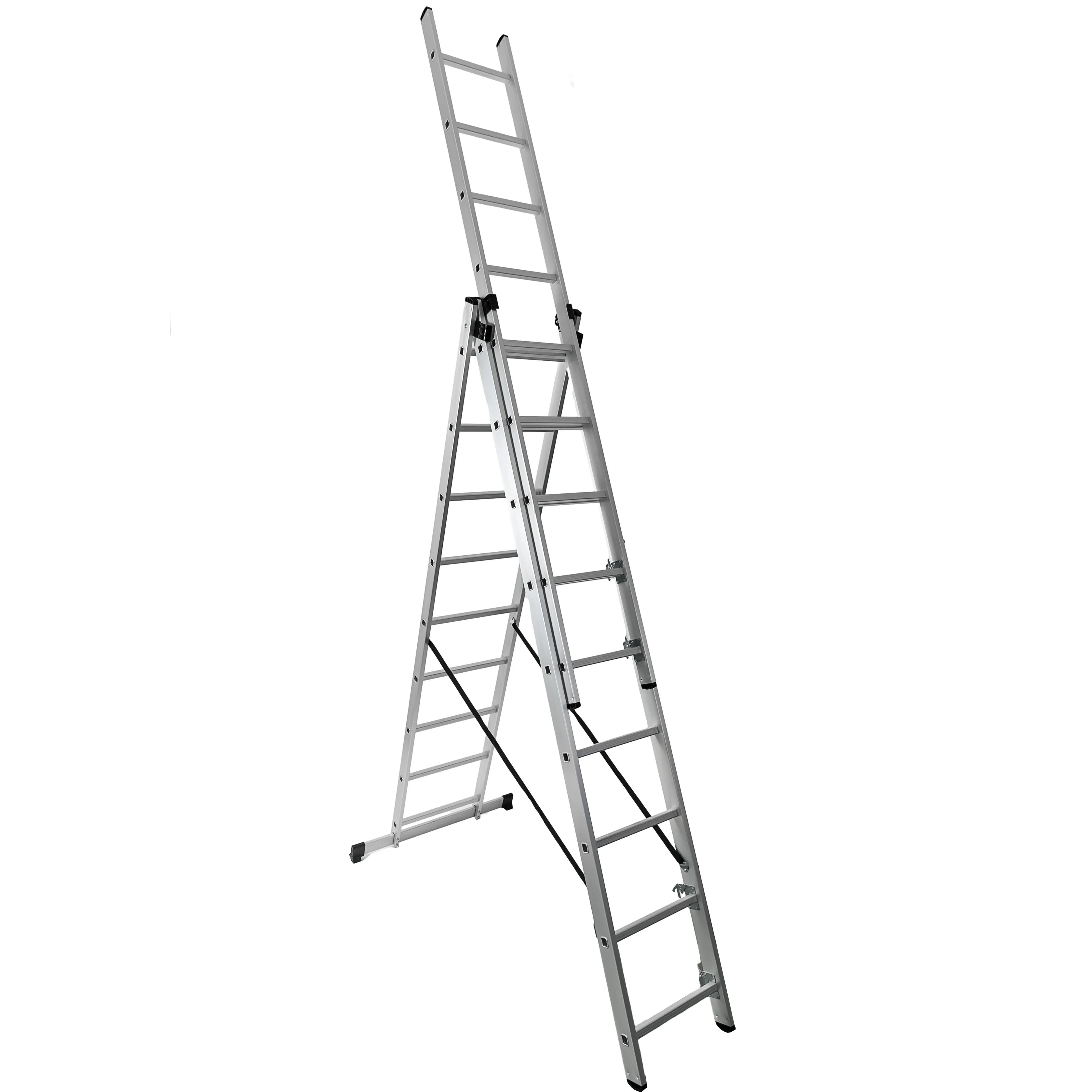 European standard En131 Approved High Quality aluminum folding stairs extension ladder multi purpose wide steps