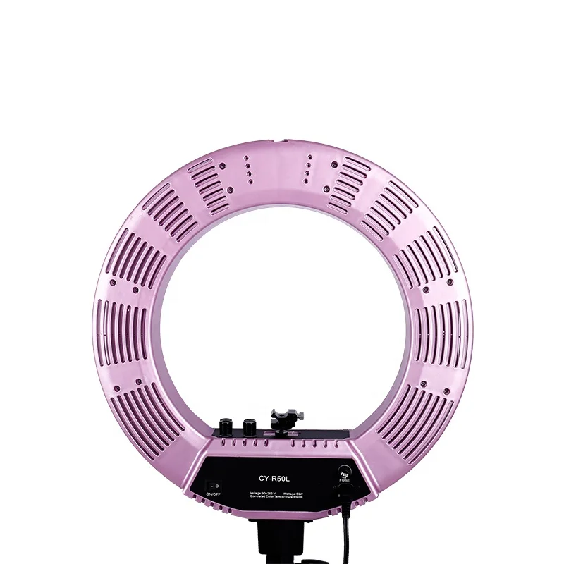
2020 Photography dimmable 3200K-5500K makeup ring light led 18 inch with camera mount adapter 