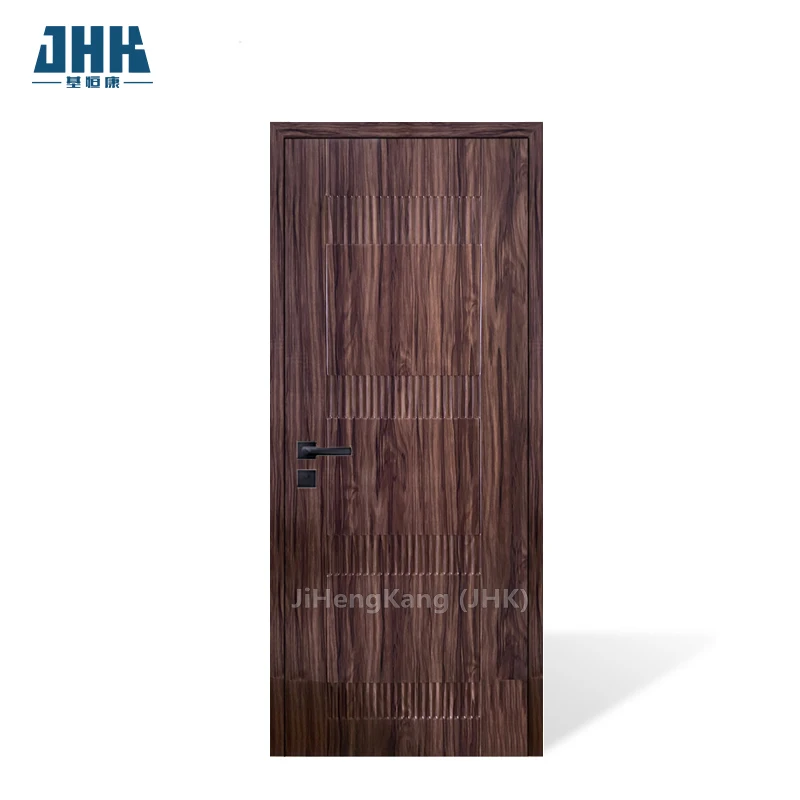 UPVC-02 ПВХ пленка UPVC деревянная дверь дизайн пластиковая внутренняя 2 панели верхняя Арка