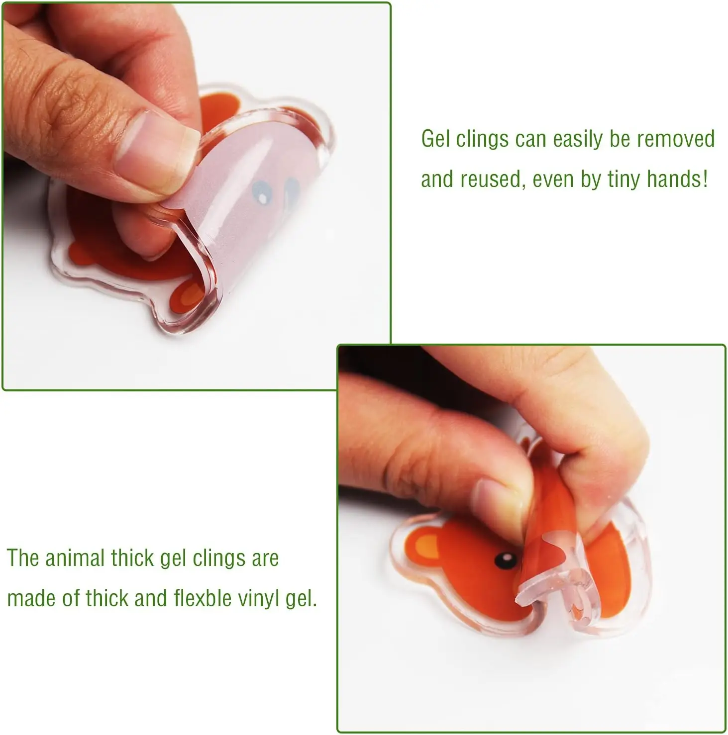 Gel Window Clings for Kids Removable and Reusable Sticker custom gel stickers set for Adults Kids Classroom Nursery Home