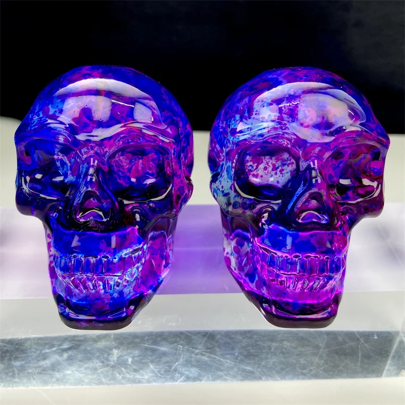 New Product Release Great Price High Quality Colored Glass Skulls For Home Decoration Ang Gift