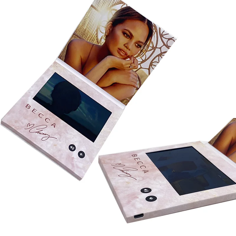 Новый стиль A5 7-дюймовый бумажный рекламный плеер ЖК-видео бизнес-фотокнига ЖК-буклет Свадебная книга hd пустая видео брошюра