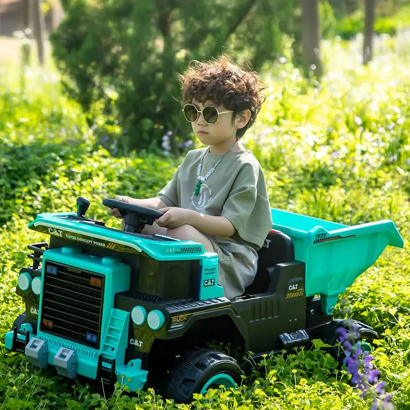 Factory Cheap ride on Car Toy Excavator Baby Boy Sliding Electric Trolley Toy Car Can Make Birthday Gift