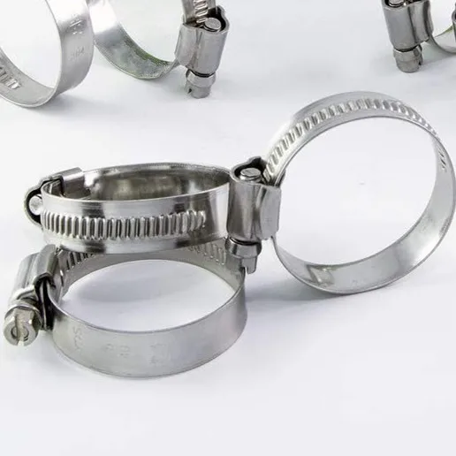 wholesale cheap hose clamp german type W4 SS304  stainless steel adjustable pipe clamps