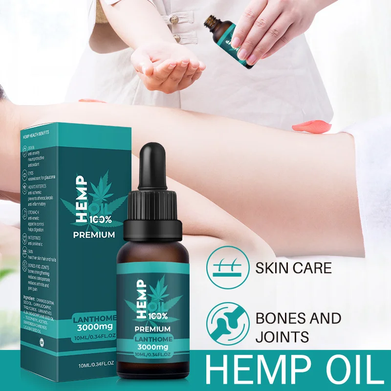 OEM Hemp Face Serum Organic Plant Essential Oils for Pain Relief Relaxation Pressure Sleep Better Improve Skin Hemp Oil